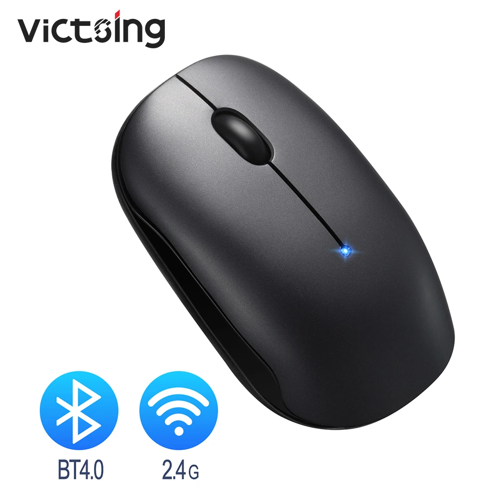 VicTsing PC128 беспроводная мышь 2400 dpi USB оптическая Bluetooth компьютерная мышь двойной режим с нано приемником для ноутбука Mac