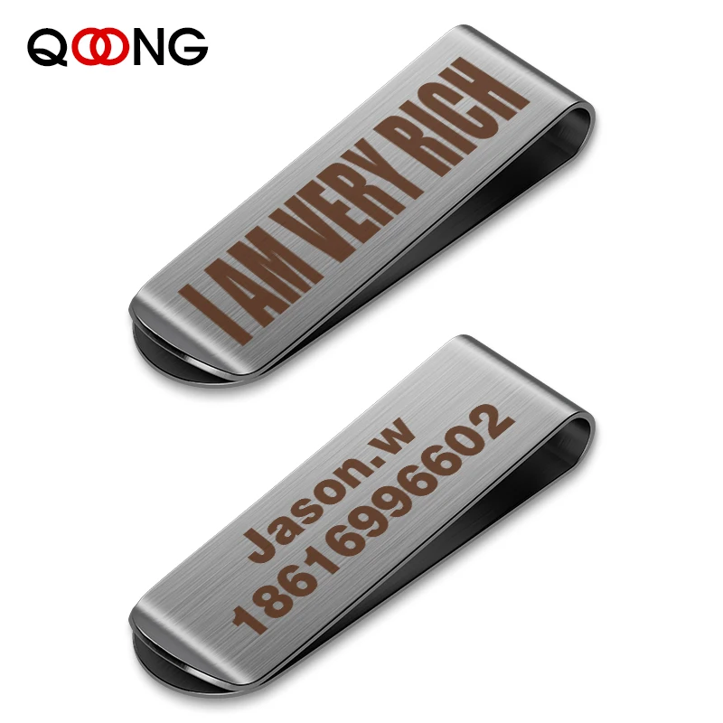 Men Stainless Steel Money Clip Cash Holder Male Wallet Purse Money Clips Metal Wallet Clamp for Money Holder For Boy Teenager