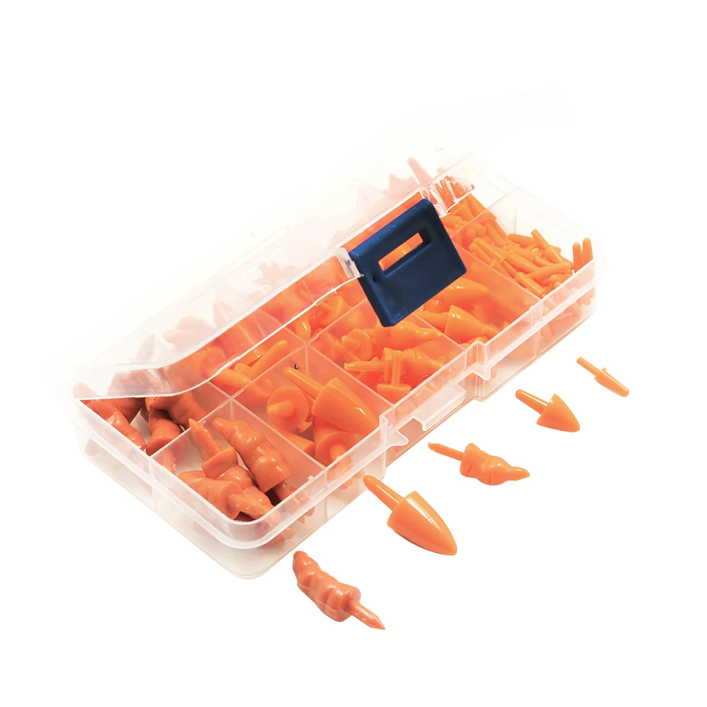 160Pcs Plastic Long Safety Noses for Christmas Snowman, Small Resin Carrot Noses for Doll Crafting, Animal Dolls Making
