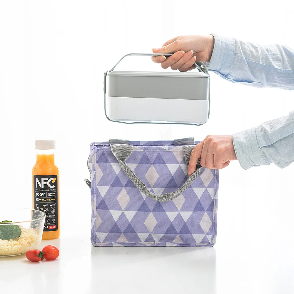 

Outdoor thermal insulation bag square portable small lunch box bag