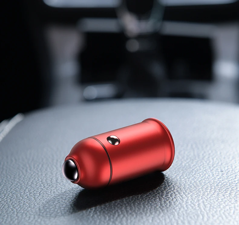 24 Вт двойной USB мини авто USB зарядное устройство адаптер 4.8A QC3.0 Металл Автомобильное зарядное устройство мобильный телефон Авто Зарядка для iPhone samsung huawei