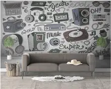 

3d wallpaper for walls in rolls custom mural Musical instrument sound music doodle decor living room photo wallpaper on the wall