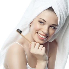 Натуральная чистая бамбуковая зубная щетка портативная Мягкая зубная щетка для волос Экологичные щетки Очистка полости рта инструменты для ухода