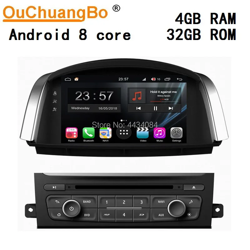 Ouchuangbo аудио стерео навигатор gps для Renault Koleos 2014 Поддержка 8 ядер S300 платформа 4 + 32