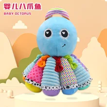 AUGLEKA – pieuvre musicale, jouet éducatif pour bébé, poupée Kawaii en peluche à tissu, animaux en peluche doux et respectueux de la peau, cadeau pour nourrissons