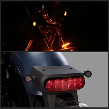 

Universal Turn Signals Parts (Left & Right) Aluminum Motorcycle Black Bullet