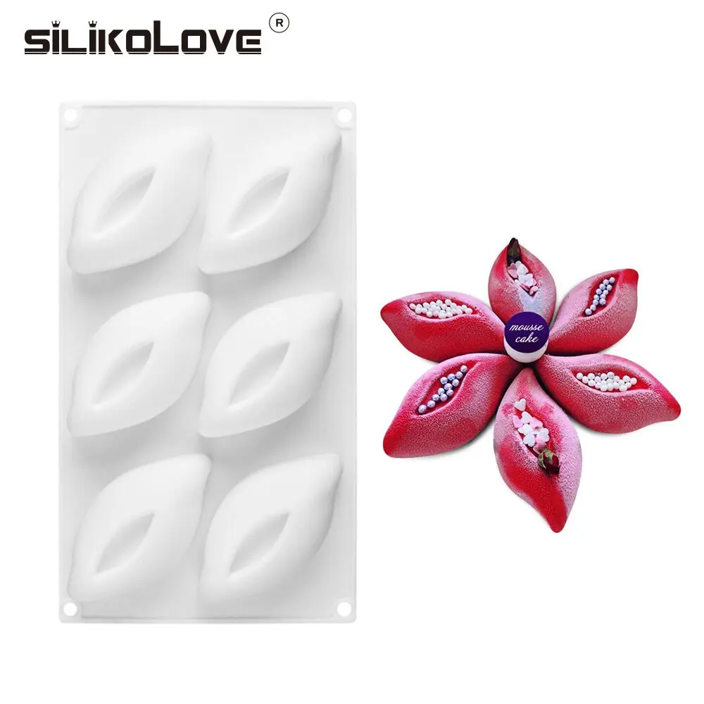 SILIKOLOVE 6cavity 3D силиконовые формы для выпечки муссов торта трюфели пирожных