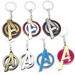С принтами "Marvel", "Мстители", с логотипом, металлические брелоки супергерой Железный человек, Тор, Черная Вдова, Халк, кольцо для ключей