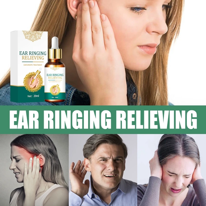 20ml Ear Ringing Relieving Drops Treatment Hard Hearing Tinnitus Symptoms Earache Alleviate Health Beauty Maquiagem Care