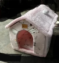 Bed-Mat Basket Kennel Sofa Dog-House Cat-Nest Puppy Cave Foldable Small Chihuahua Pet-Products