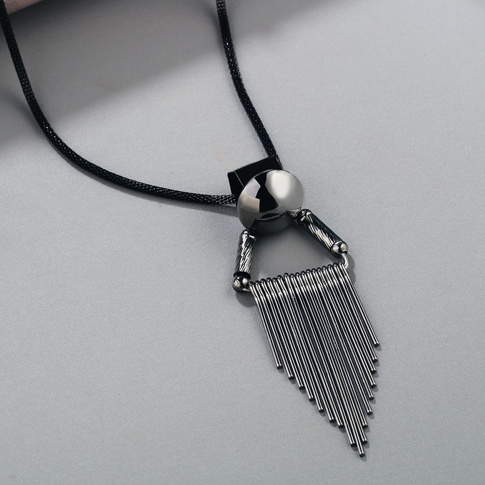 Модное Длинное Ожерелье для женщин Collier Femme винтажное ожерелье с кисточками s& Подвески массивное ювелирное изделие воротник Mujer Maxi Colar
