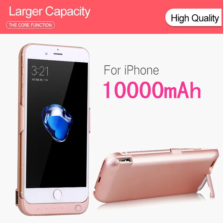 

10000mAH External Phone Battery Charger Case For iPhone 6 6S 7 8 Plus With Phone Holder For iPhone 6 6s 7 8 Phone Battery Case