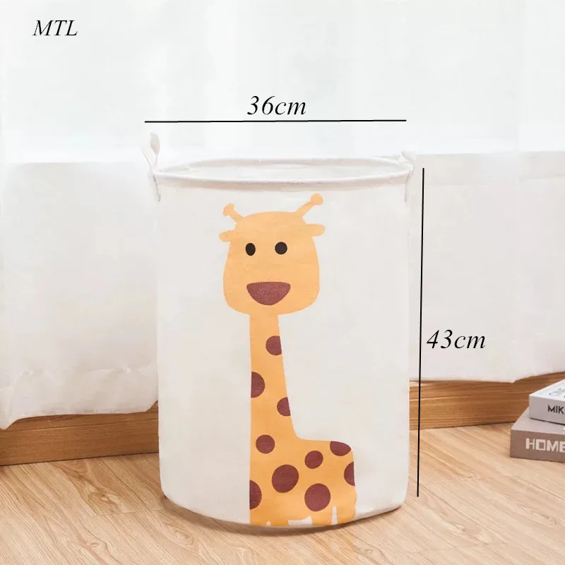 color 32 MTL корзина для белья Складная Водонепроницаемая детская корзина для хранения игрушек из хлопка и льна грязная корзина для белья - Цвет: color 32