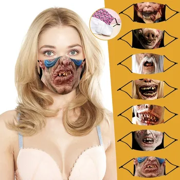 

Reusable Face Mask Adults Washable Funny Printed Adjustable Mouth Mask Dustproof Breathable Protective Mask Mascarillas Mascarar