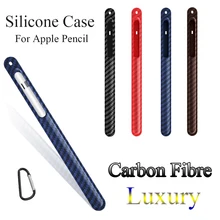 Рукав обертывание хранения нескользящий Чехол Стилус Держатель Мягкий ТПУ/углеродное волокно шаблон Защитный для Apple карандаш 1Для iPad аксессуары
