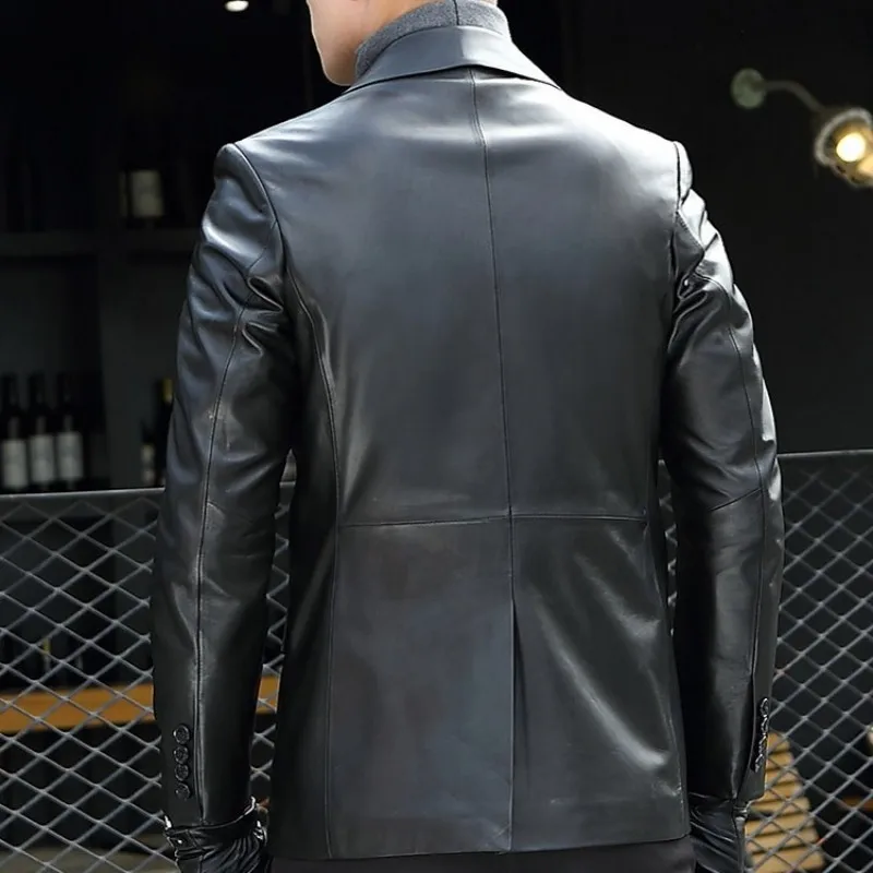 promoção jaqueta de couro legitimo masculina