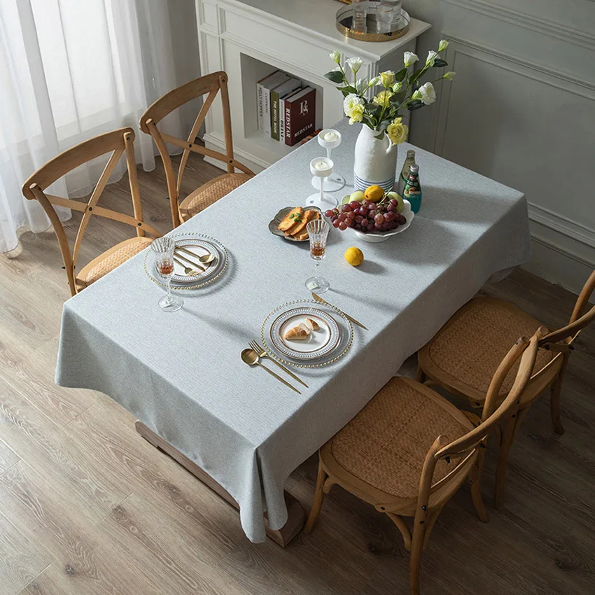 

Nordic Style Solid Color Tablecloth Furniture Dustproof Cover Dining Coffee Table Desk Picnic Decoration Table Cloth Mantel Mesa