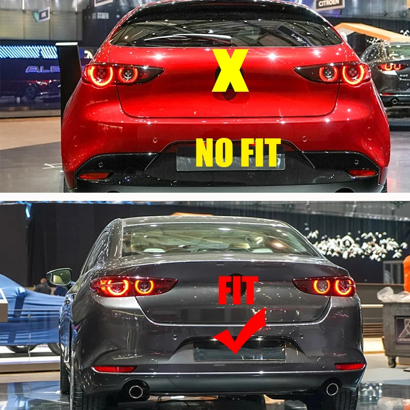 Для Mazda 3 Sedan аксессуары наклейка на дверь из нержавеющей стали задняя дверь крышка багажника отделка автомобиля Стайлинг 1 шт