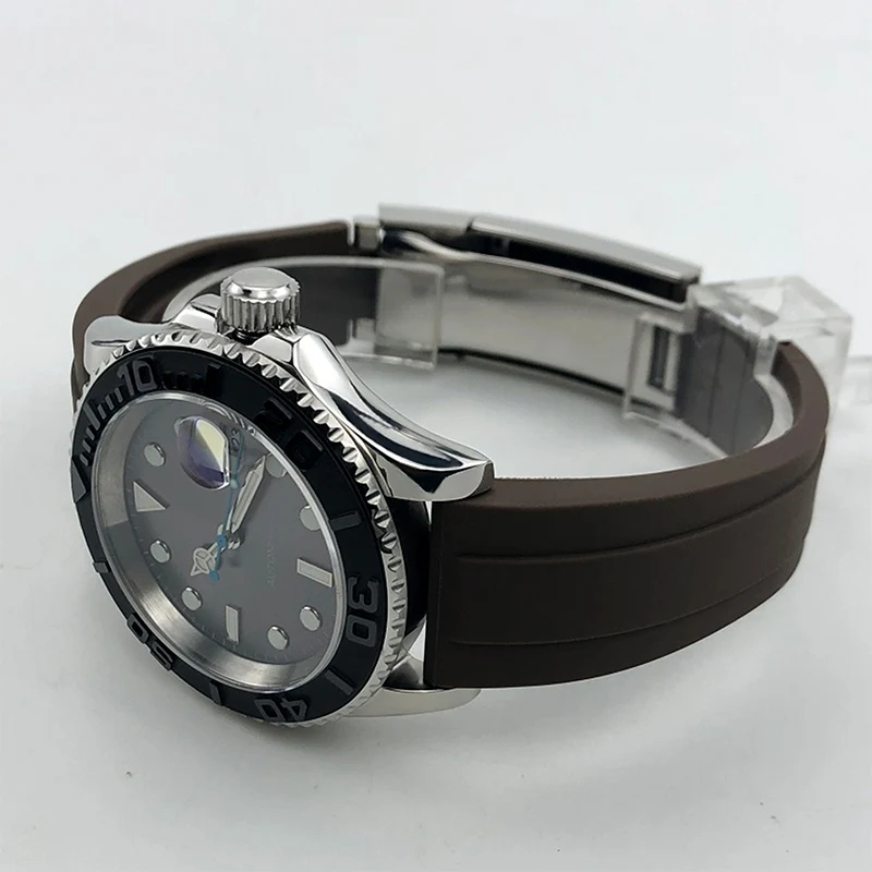 Автоматические механические мужские часы наручные yacht diver master Miyota 8215 40 мм сапфировое стекло силиконовый керамический ободок мужские часы