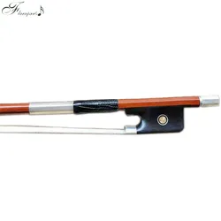 Floraparts 15''-16.5'' Viola Bow Copy Vuillaume ,Jean-Baptiste Pernambuco Round Stick Antiqued Ebony Frog Silver Parts FP990A