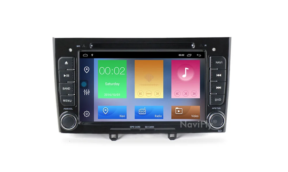 Perfect Navifly Android 9.1 Car DVD Player GPS Navigation Multimedia For peugeot 308 408 Radio 2009-2014 car Stereo Head Unit 2G RAM 32G 14