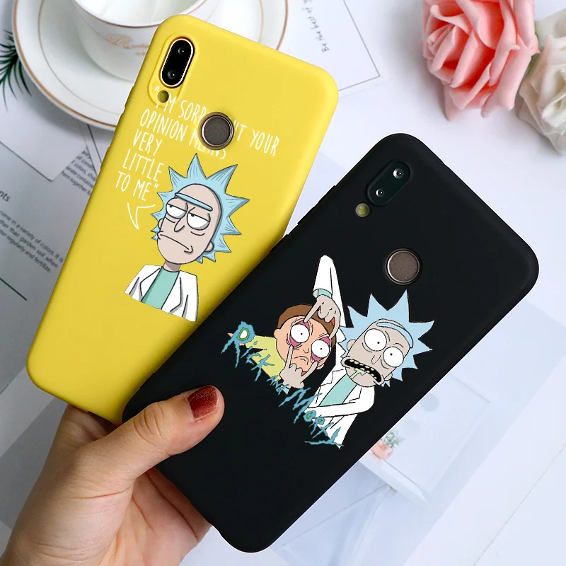 Желтый матовый чехол Rick And marty для TPU huawei P30 Pro P20 Lite mate 20 Pro P9 P10 10 P Smart Nova 5 Pro 4 3i 3 мягкий чехол