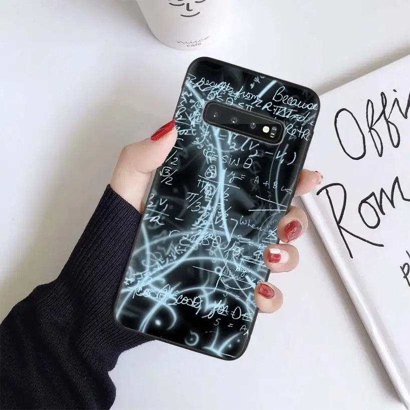 Einstein formula Math Chem Case for Samsung Galaxy S10 Plus Lite Note 10 9 8 S9 5