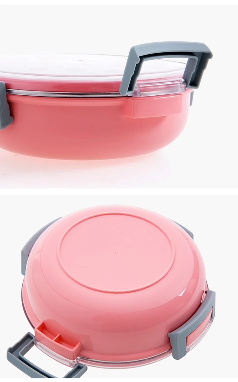 TUUTH Healthy Plastic & Stainless Steel Food Container Portable Lunch Box Camping Picnic Food Fruit 3 Grids Container Storage Box10