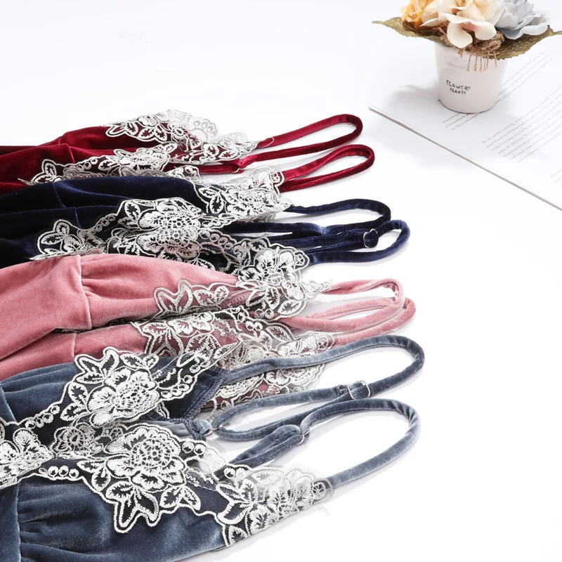 Женский пижамный комплект SIMISI из 4 предметов: золотистый бархатный однотонный