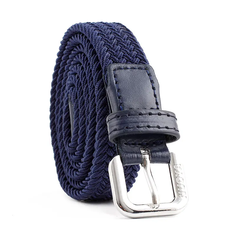 New Unisex Casual Stretch Woven Belt Women Men Elastic Belts For Jeans Knitted Belts Vintage Solid Braided Belt Pin Buckle Belt crocodile skin belt