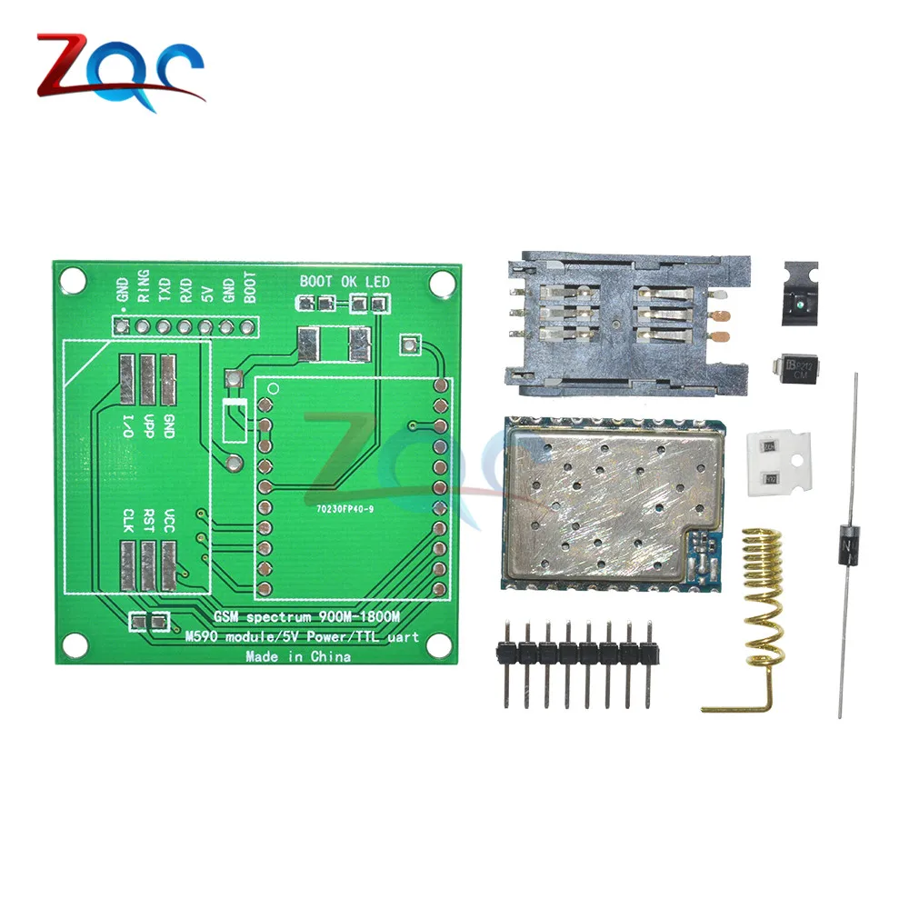 

M590E GSM GPRS Module 900m-1800m SMS Message Diy Kits M590 Standard AT Instruction Set CPU MCU Test 5V 50 x 50mm