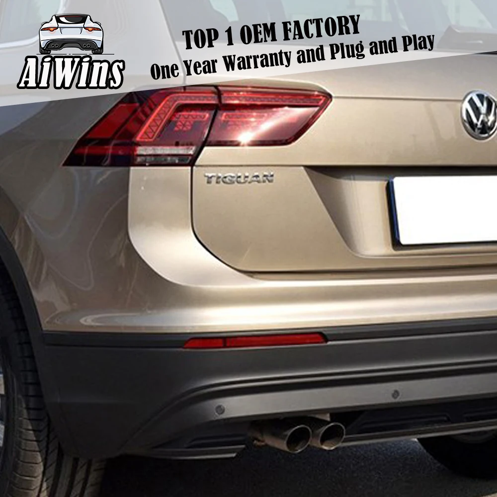 Aiwins для Tiguan 2009- автомобильный глушитель внешний конец трубы выход посвящает выхлопной наконечник из нержавеющей стали хвост 1 шт