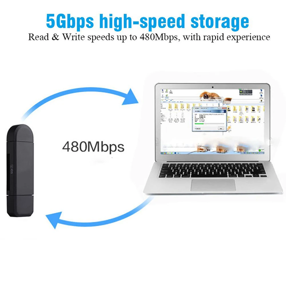 3-в-1 Мультифункциональный Тип-C USB 3,0 с эффектом приближения C зарядкой Micro-USB TF/S/D OTG Устройство чтения карт памяти