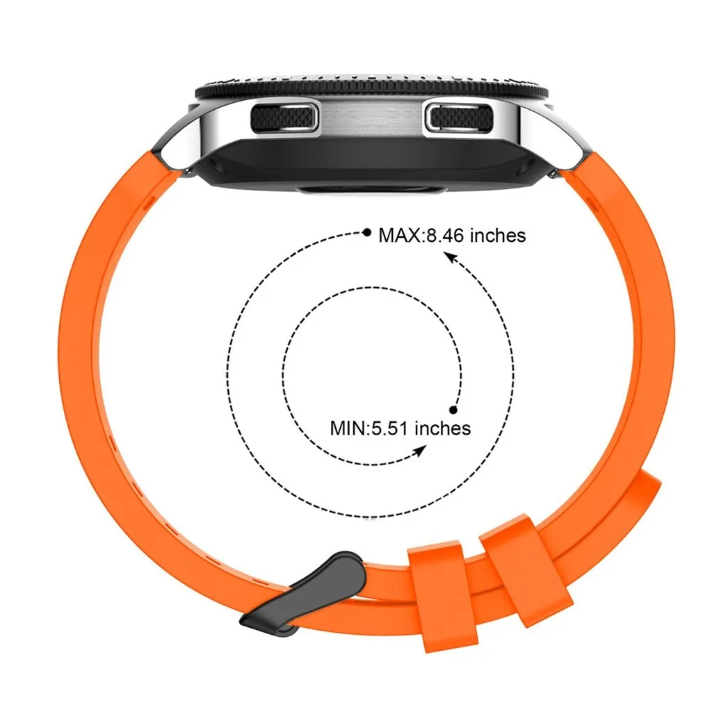 Сменный ремешок для samsung Galaxy Watch 46 мм, мягкий силиконовый ремешок, спортивный ремешок 22 мм, ремешок для часов