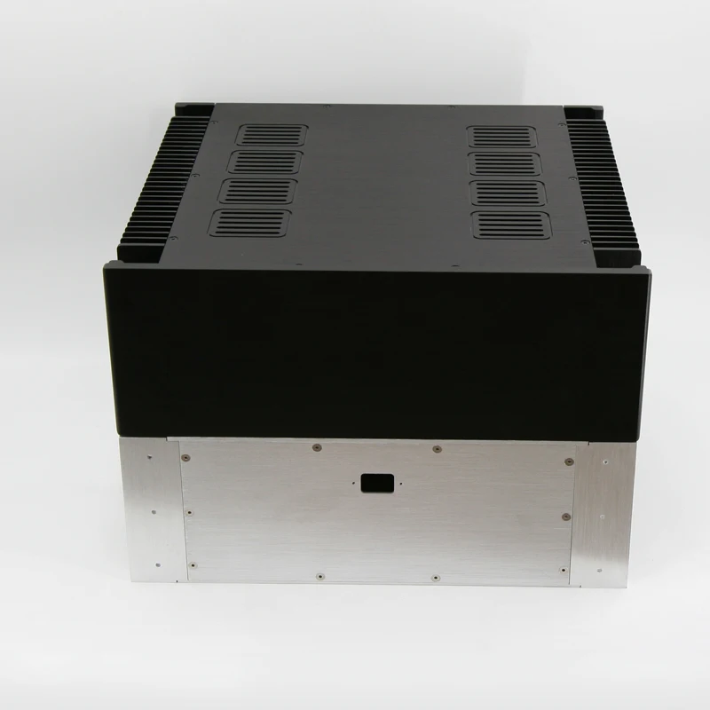 Size:W432 H150 L370 4315A Silver and black All aluminum amplifier chassis/Class A amplifier case/AMP Enclosure / case / DIY box
