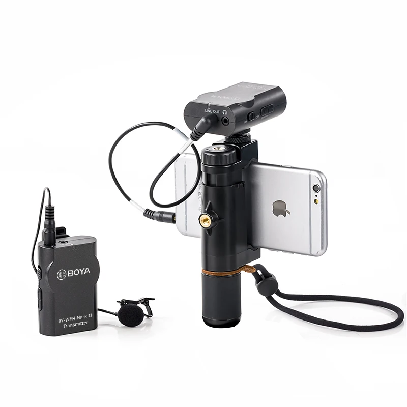 BOYA BY-WM4 Pro/BY-WM4 Mark II беспроводной Студийный конденсаторный микрофон петличный лацкан микрофон для интервью для iPhone Canon камеры Nikon