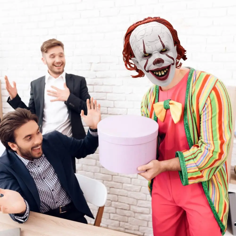 Stephen King's It Mask Pennywise одежда для клоуна Маска Клоун маска на Хеллоуин для косплея реквизит костюма