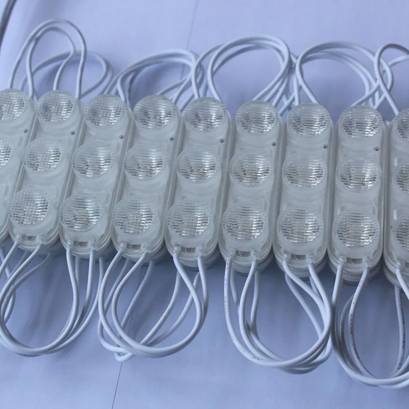 110V/220V 2W 3LEDS IP65 Waterproof Sideview LED Modules 62*17mm For Lighting Box DC 20 pcs/set