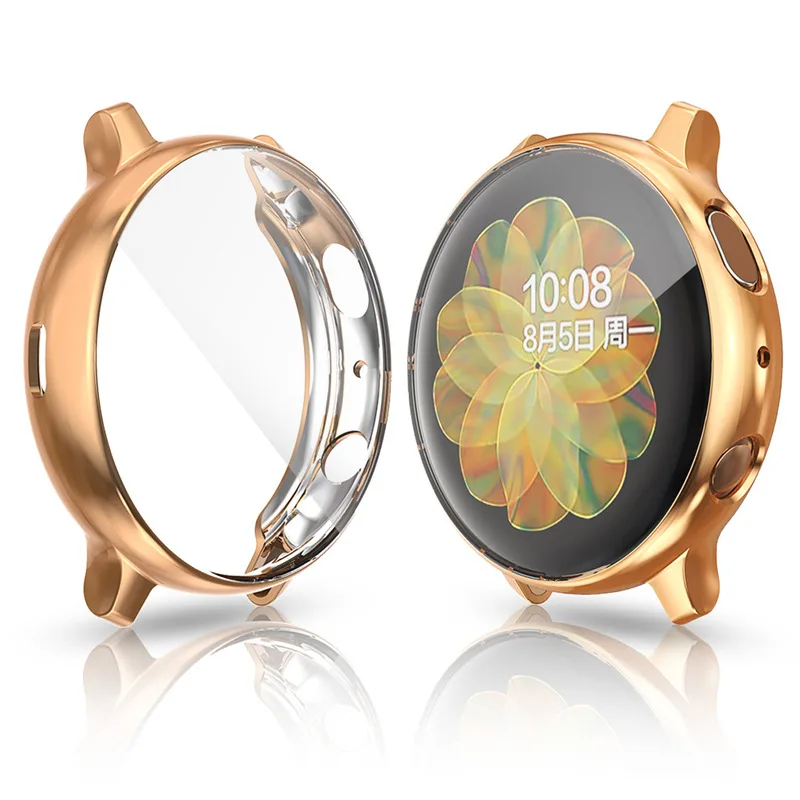 Rose Gold Для samsung Galaxy Watch Active 2 Чехол Мягкий ТПУ Силиконовая защита для экрана часы защитный чехол для Active 2 40 мм 44 мм - Цвет: Rose Gold