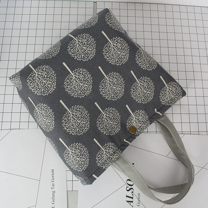 

Japanese-style Brass Buckle Bento Box Bag Cotton Linen Thick Small Carrying Bag Lunch Bag Breakfast Cloth Bag Cotton Linen Fabri