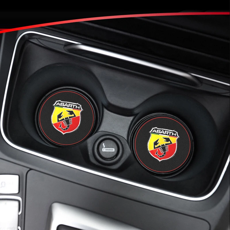 1 шт. автомобильный коврик для чашки, аксессуары, кожаный материал для fiat abarth punto 500 stilo ducato palio bravo doblo, автомобильный Стайлинг