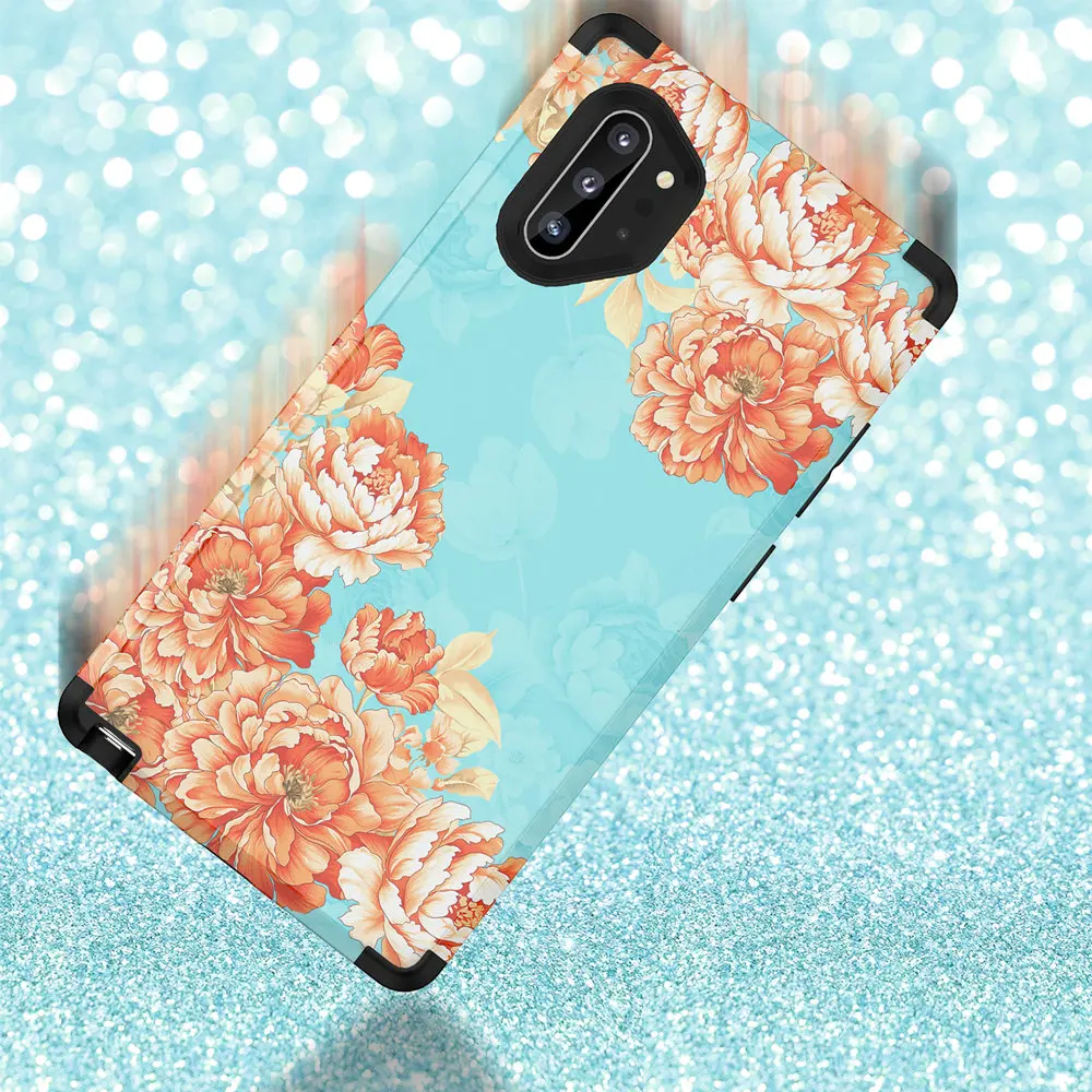 

Luxury Rose Back Etui for Coque Samsung Note 10 Plus Case Note10+ Samsung Galaxy Note 10 Plus Case Note10 5G 3-IN-1 Shockproof