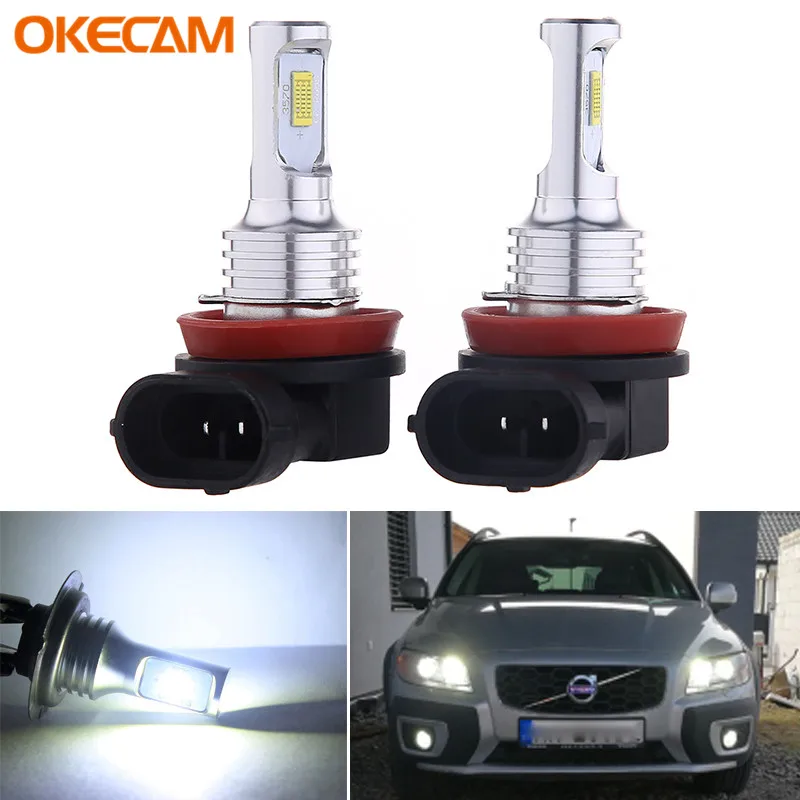 2 шт. AC/DC 12V Canbus светодиодный туман светильник s DRL Дневной противотуманная фара для