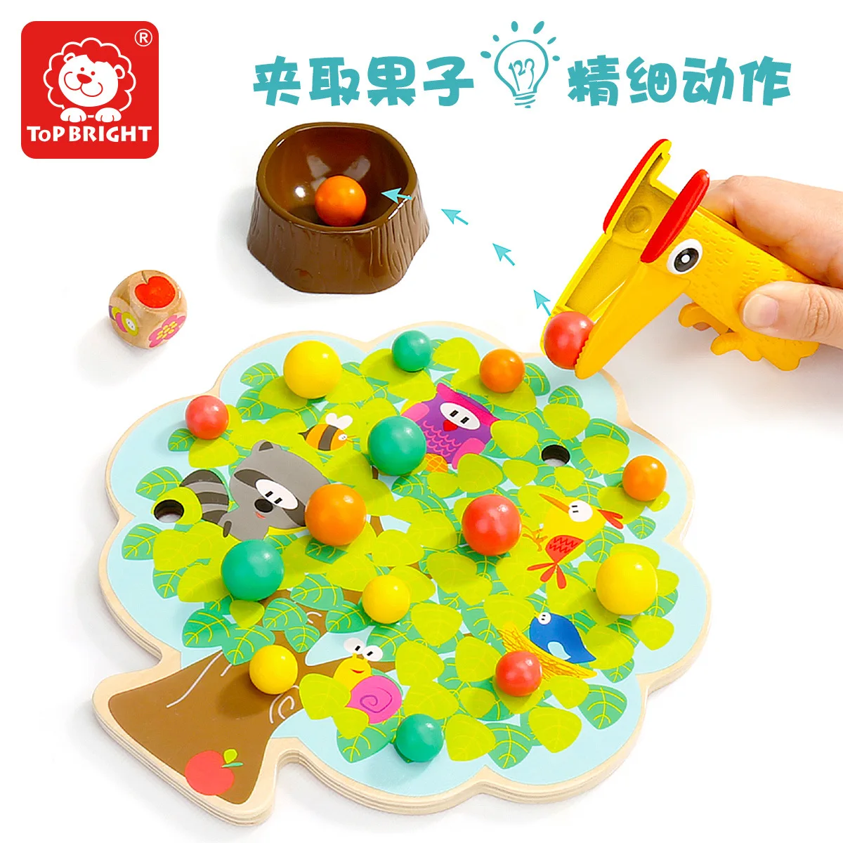 TOPBRIGHT птицы едят фрукты клип музыкальная настольная игра детская развивающая игрушка для родителей и детей 3-6 лет развивающая игрушка