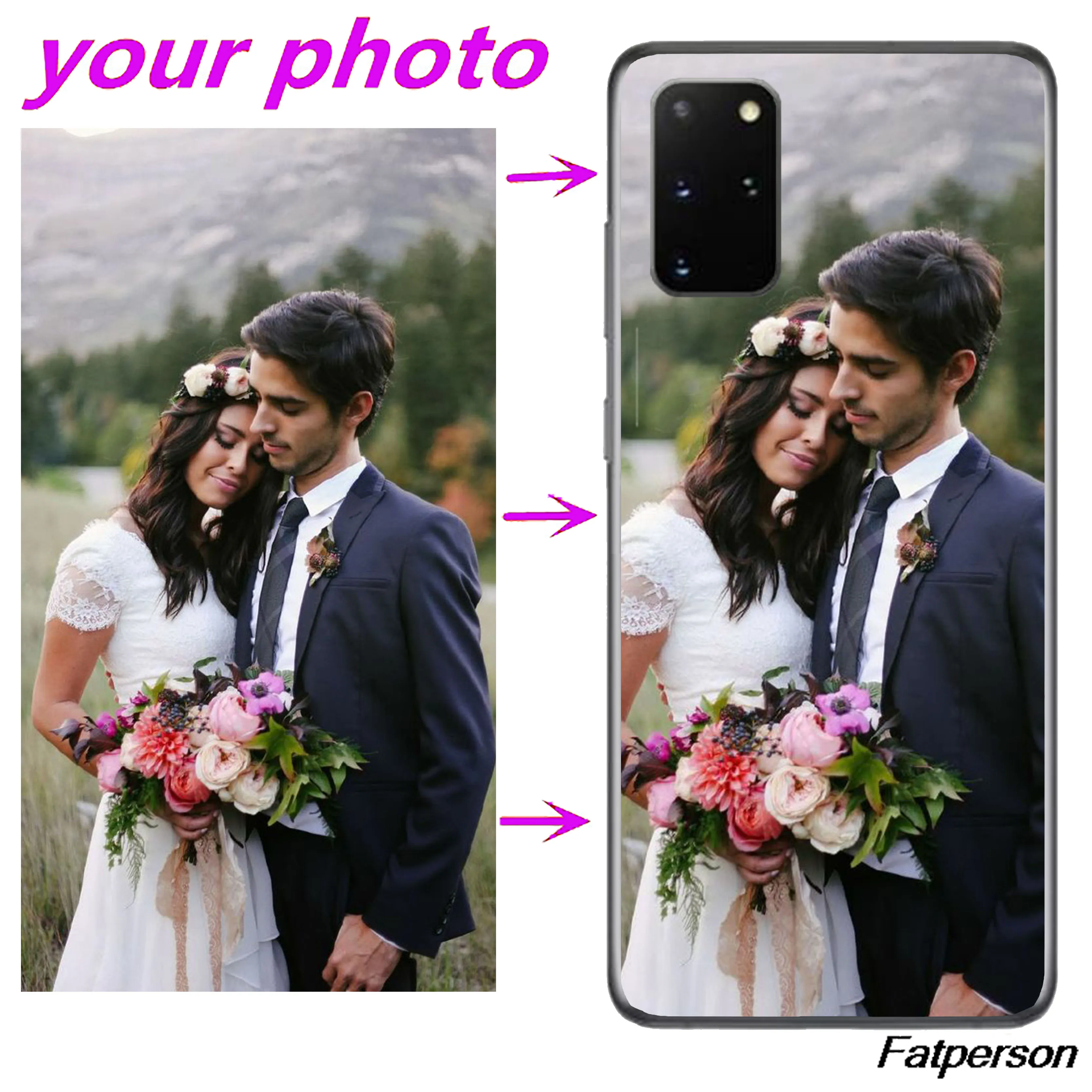 

Custom Phone Case Design DIY Name Picture Silicone for Samsung S20 Ultra S11plus S10e Note10 9 8