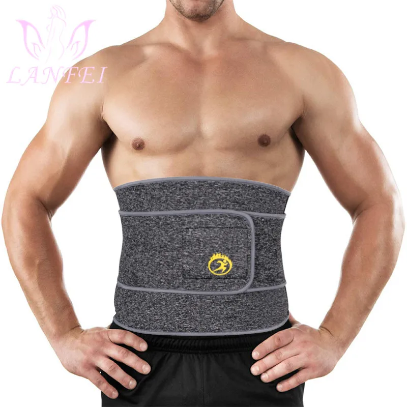 LANFEI Men Waist Trainer Cincher Body Shaper Belt Neoprene Weight Loss Tummy Control Modeling Strap Sauan Sweat  Slimming Corset