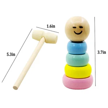 

Puseky 1set Immortal Unbreakable Wooden Man Magic Toy Magic Tricks Close Up Stage Magic Props Fun Toy Accessory