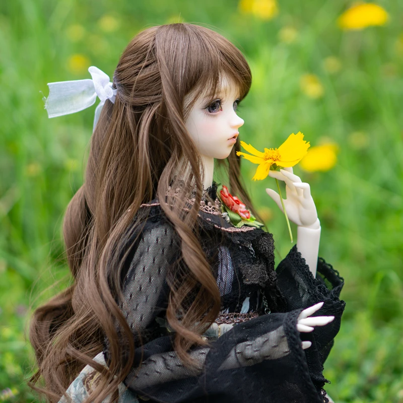 Модный парик для девочек синтеические волосы для кукол, 1/6 1/3 1/4 MSD BJD кукольные волосы длинные вьющиеся парики для кукол аксессуары