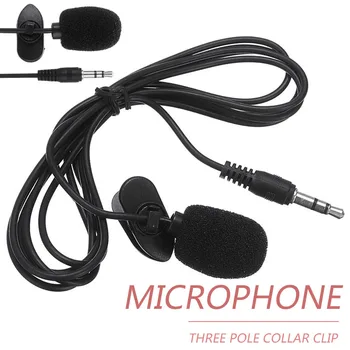 

3.5mm Lavalier Lapel Clip-on Universal Wired External Microphone Suitable for PC Auto Car DVD Microphone PC Laptop Accessories