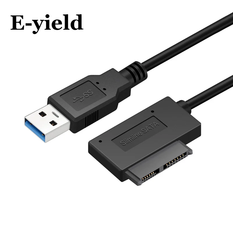 Adaptador USB 3.0 para Mini Sata II 7+6 13 Pinos, cabo conversor para notebooks drive de CD/DVD ROM